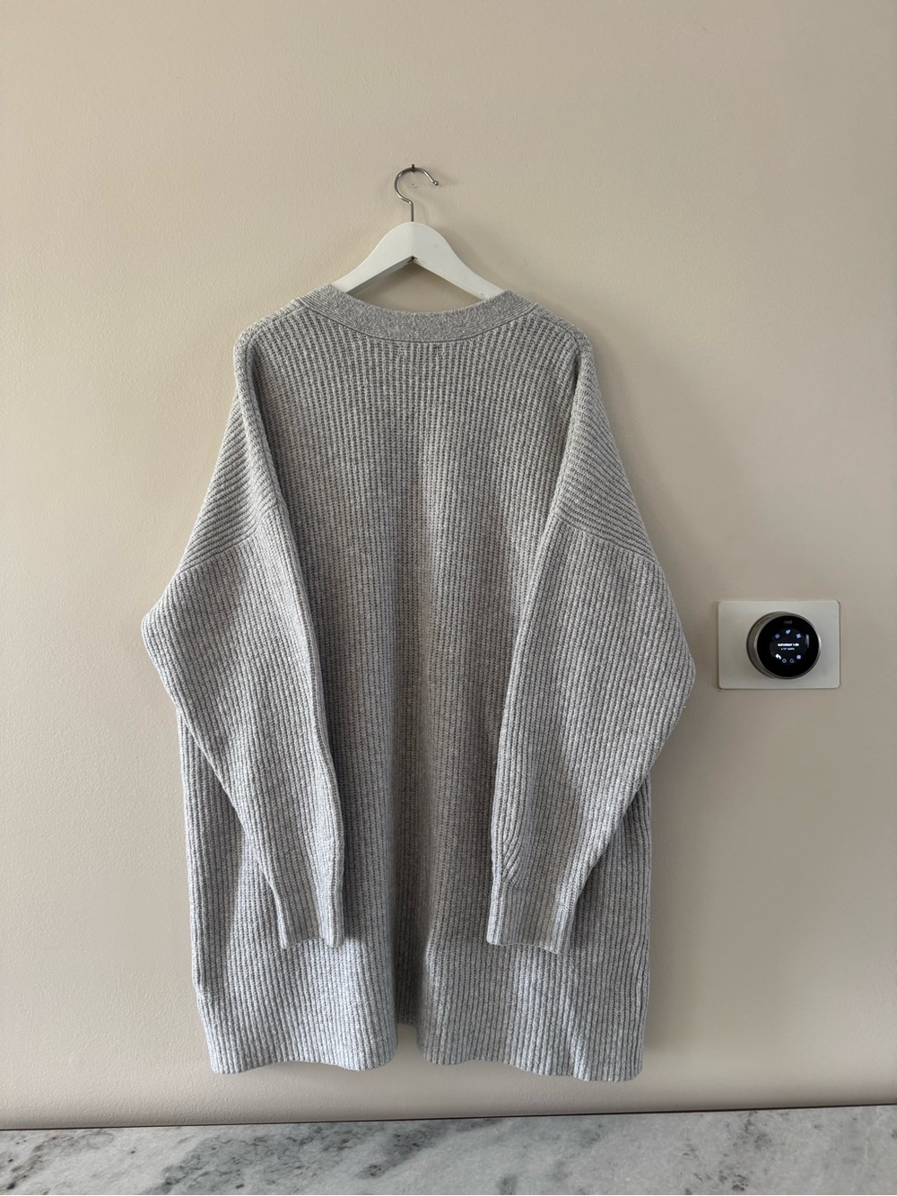 Halogen Light Gray Ribbed Open-Front Cardigan - Picture 3 of 6